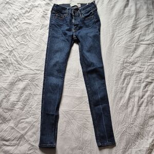 Abercrombie & Fitch Women's Super Skinny Jeans - Dark Blue